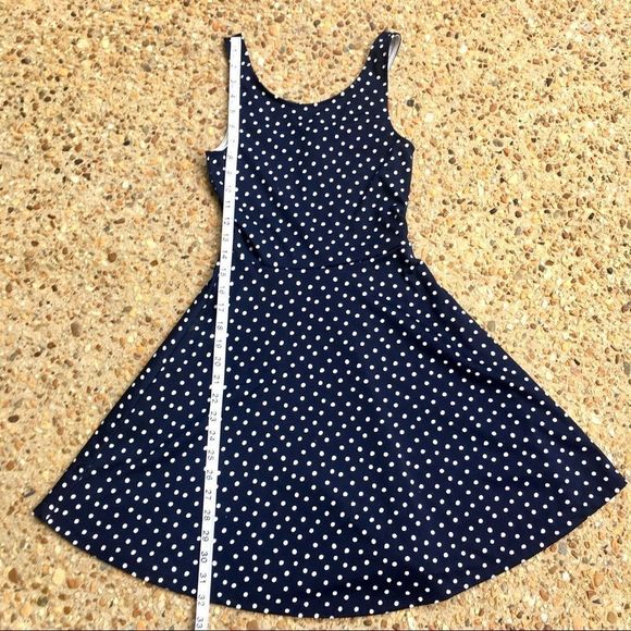 Divided H&M Polka Dot Sleeveless Blue Dress 2 - Picture 3 of 6